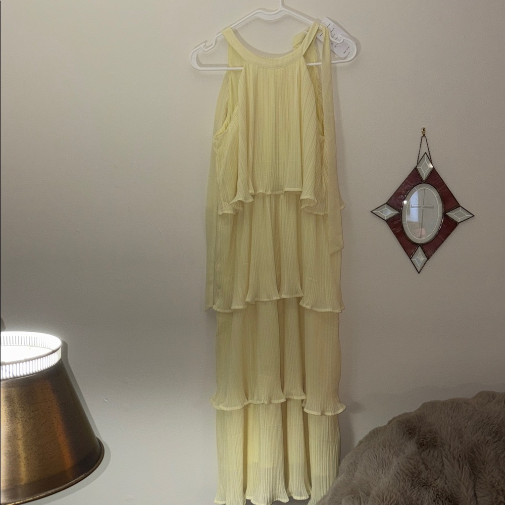 Ruffled yellow dress!! NWT